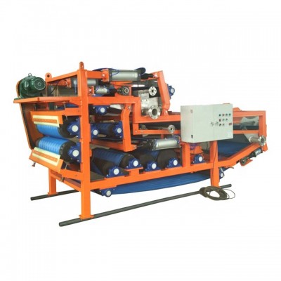 Belt filter press dewatering waste water treatment