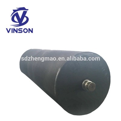 Customized v shaped hard rubber roller with shaft